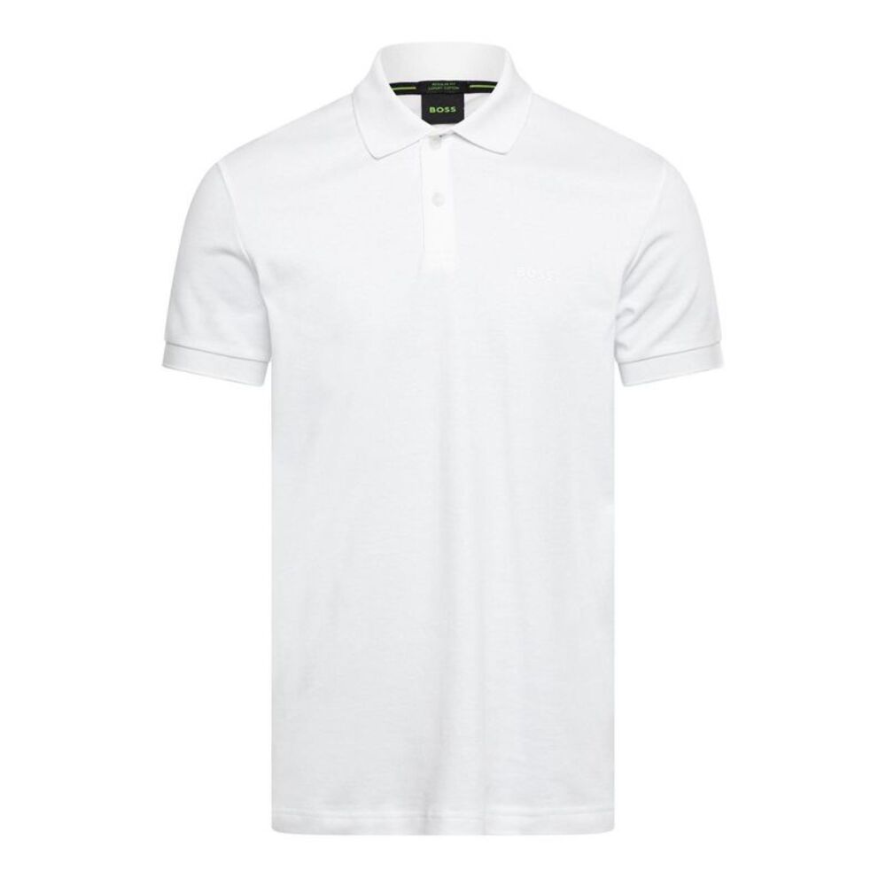 Boss Mens Pio 2 Logo Polo Shirt / White